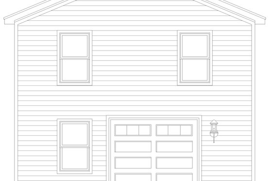 Exterior - Rear Elevation for Traditional House Plan #932-335 - 2 bed, 1 bath