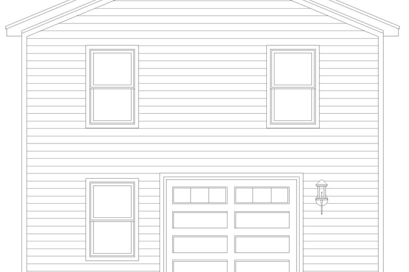Home Plan - Exterior - Rear Elevation for Traditional House Plan #932-335 - 2 bed, 1 bath