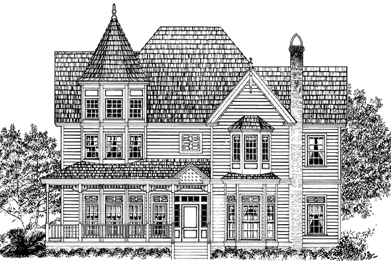 Dream House Plan - Victorian Exterior - Front Elevation Plan #1014-32