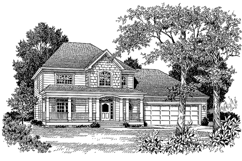Dream House Plan - Country Exterior - Front Elevation Plan #453-258