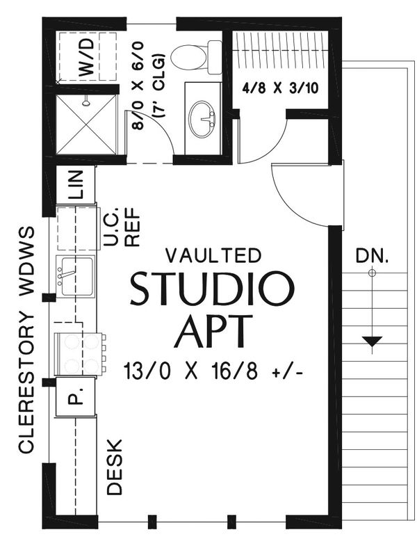 Modern Floor Plan - Upper Floor Plan #48-934