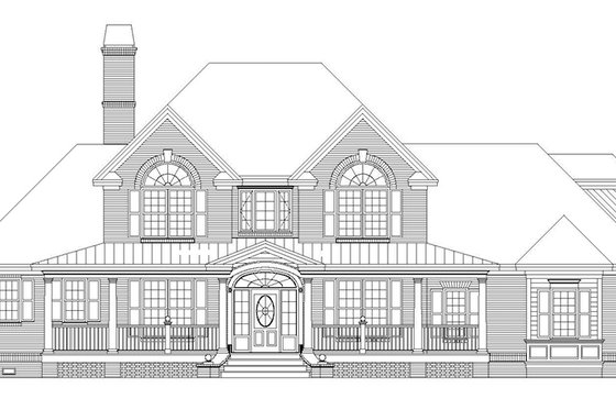 Exterior - Front Elevation 4 for Country House Plan #929-886 - 4 bed, 3.5 bath