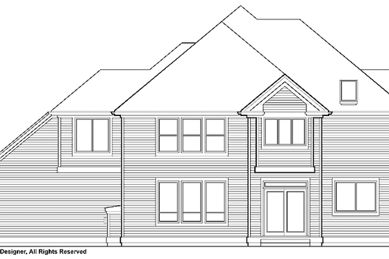Exterior - Rear Elevation for Country House Plan #48-774 - 3 bed, 2.5 bath