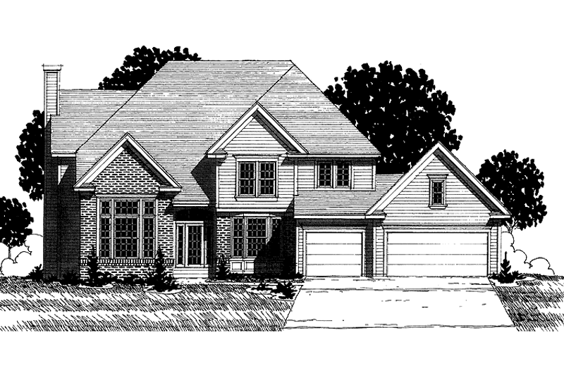 House Blueprint - Traditional Exterior - Front Elevation Plan #320-868