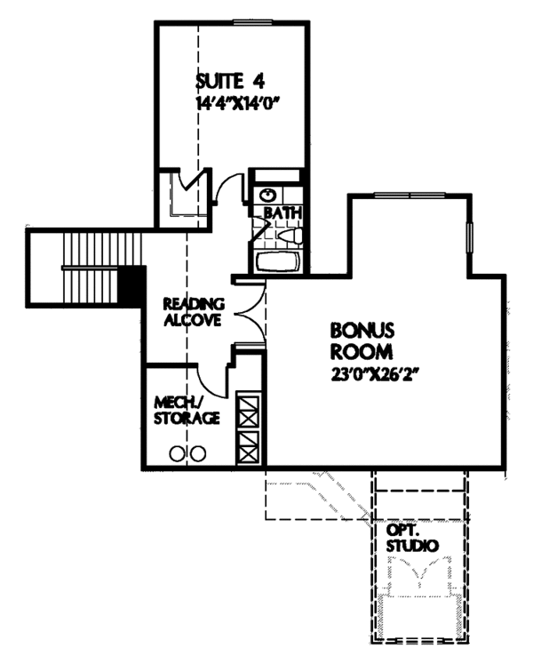 Home Plan - Colonial Floor Plan - Upper Floor Plan #999-44