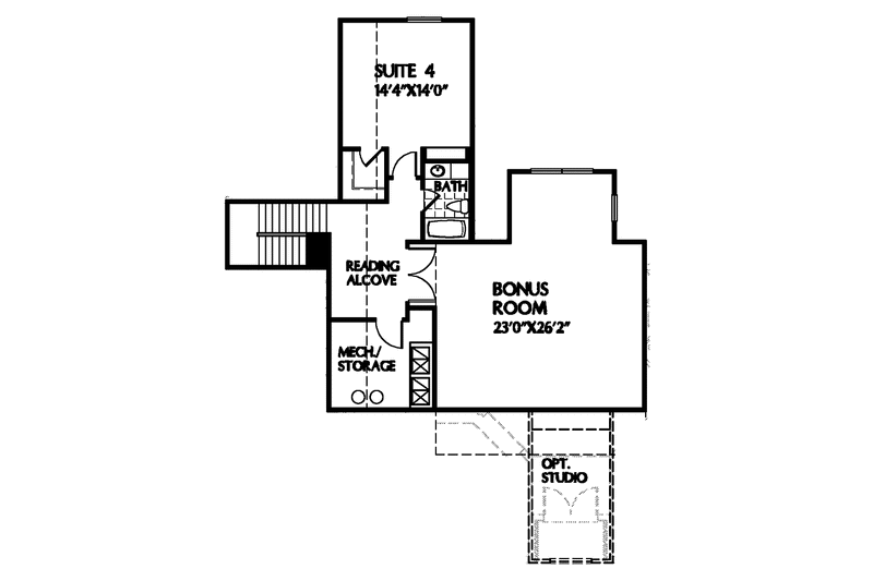 Home Plan - Floor Plan - Upper Floor for Colonial House Plan #999-44 - 4 bed, 4 bath