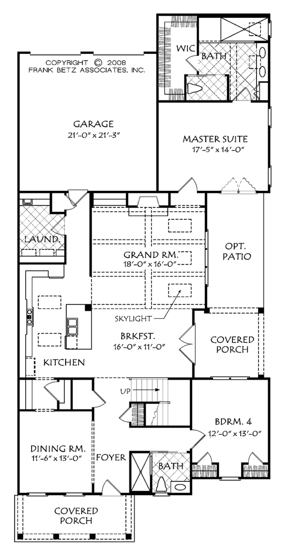 House Blueprint - Colonial Floor Plan - Main Floor Plan #927-501