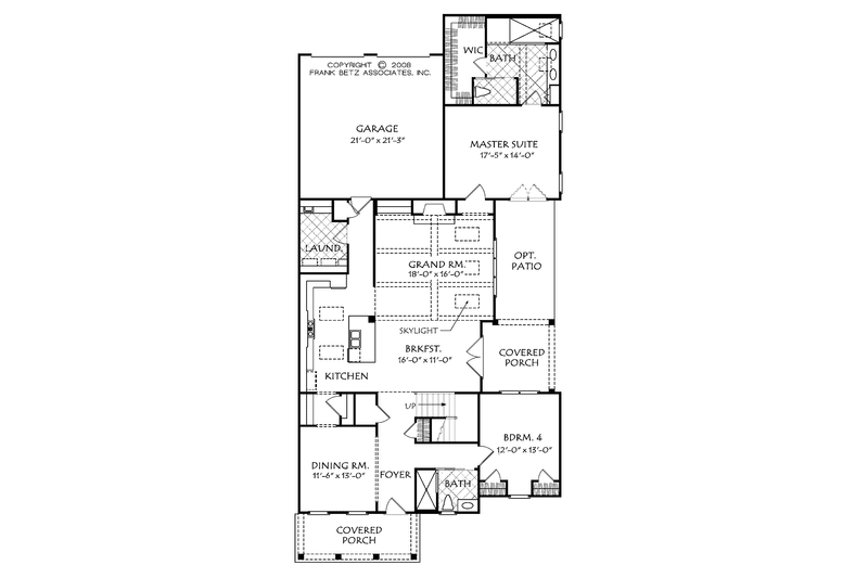Home Plan - Floor Plan - Main Floor for Colonial House Plan #927-501 - 4 bed, 3 bath