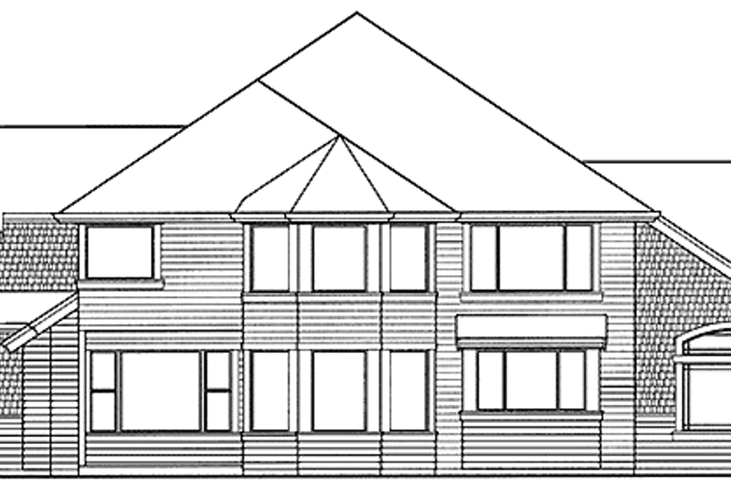 Home Plan - Exterior - Rear Elevation for Craftsman House Plan #132-241 - 4 bed, 3.5 bath