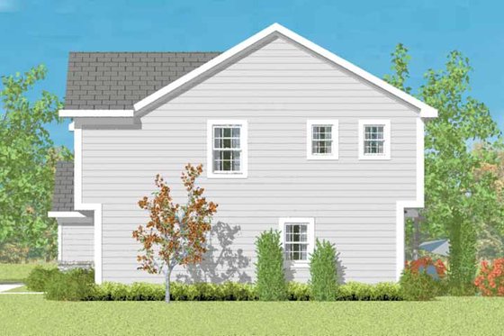 Exterior - Other Elevation 3 for Traditional House Plan #72-1076 - 3 bed, 2.5 bath