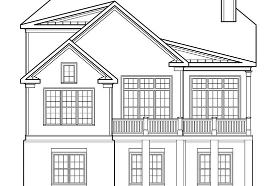 Exterior - Rear Elevation for Traditional House Plan #927-656 - 4 bed, 3.5 bath