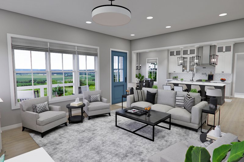 House Design - Interior - Family Room 2 for Farmhouse House Plan #51-1273 - 4 bed, 3.5 bath