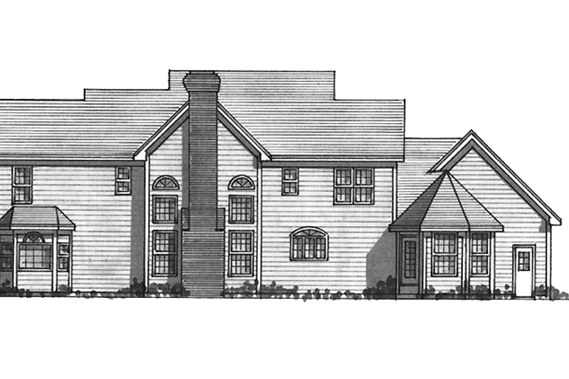 Architectural House Design - Exterior - Rear Elevation for Traditional House Plan #51-954 - 4 bed, 3.5 bath