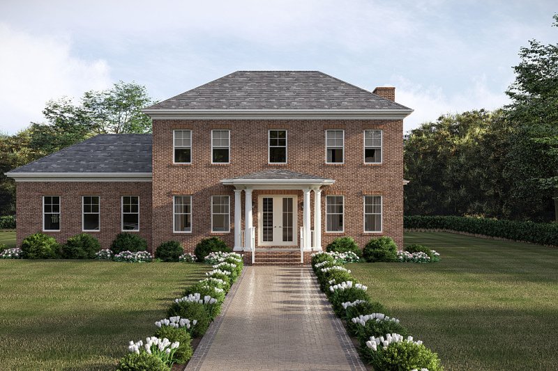 Home Plan - Exterior - Front Elevation 5 for Colonial House Plan #455-793 - 3 bed, 2.5 bath