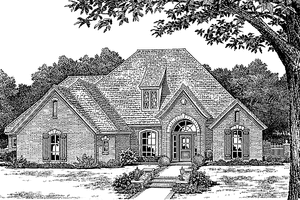 House Design - Exterior - Front Elevation for Country House Plan #310-1150 - 4 bed, 3 bath