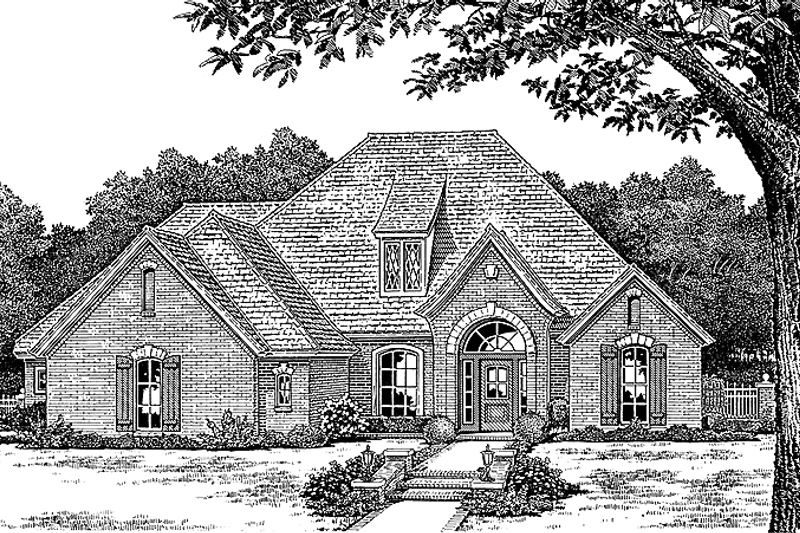 Architectural House Design - Country Exterior - Front Elevation Plan #310-1150