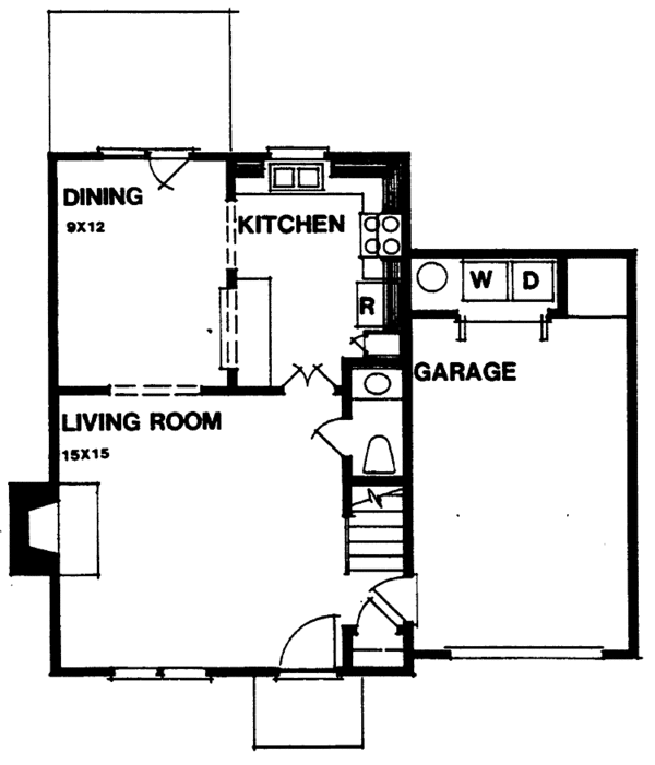 Architectural House Design - Colonial Floor Plan - Main Floor Plan #30-219
