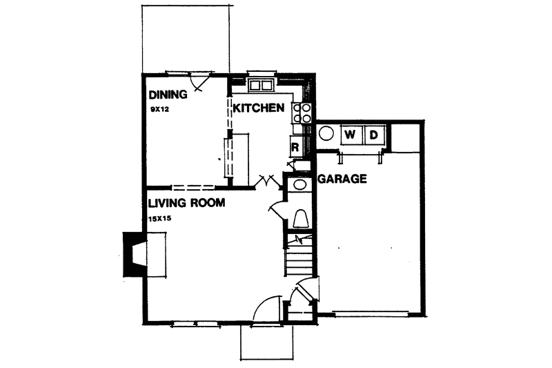 Dream House Plan - Floor Plan - Main Floor for Colonial House Plan #30-219 - 2 bed, 2.5 bath