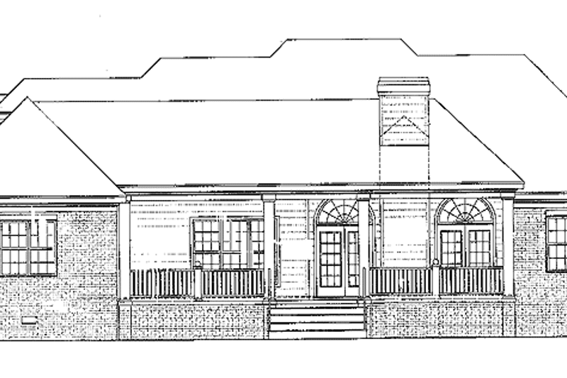 Home Plan - Exterior - Rear Elevation for Country House Plan #952-280 - 3 bed, 2 bath