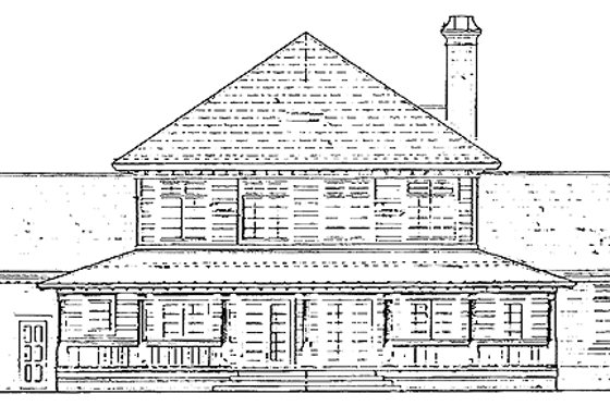 Exterior - Rear Elevation for Colonial House Plan #930-204 - 3 bed, 2.5 bath