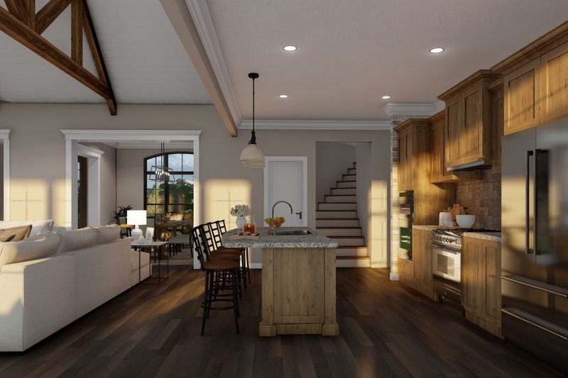House Blueprint - Interior - Kitchen 1 for European House Plan #923-16 - 4 bed, 4 bath