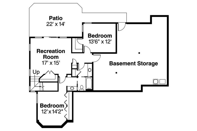 Home Plan - Floor Plan - Lower Floor for Traditional House Plan #124-620 - 3 bed, 3 bath