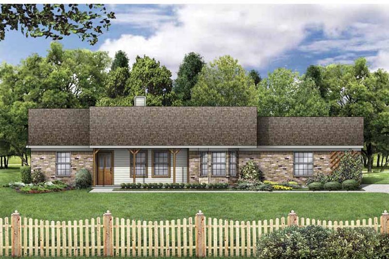 Home Plan - Exterior - Front Elevation 3 for Country House Plan #84-749 - 3 bed, 2 bath