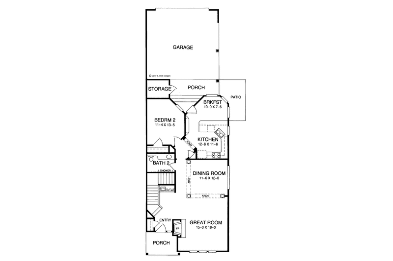 House Blueprint - Floor Plan - Main Floor for Classical House Plan #952-47 - 3 bed, 3 bath