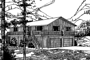 Contemporary Exterior - Front Elevation Plan #60-739