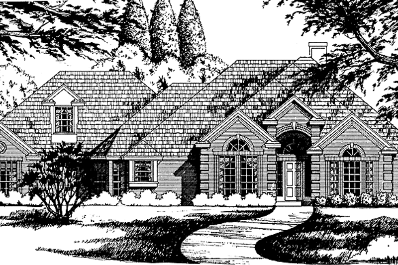 Home Plan - Traditional Exterior - Front Elevation Plan #40-458
