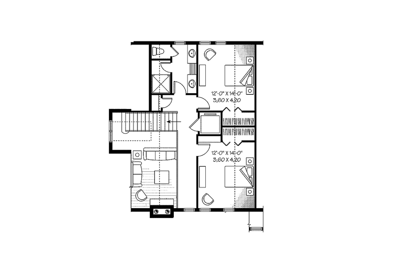 Dream House Plan - Floor Plan - Upper Floor for European House Plan #23-2423 - 3 bed, 2.5 bath