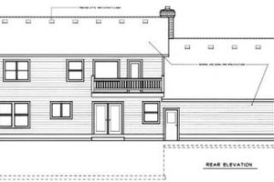Exterior - Rear Elevation for Country House Plan #87-203 - 3 bed, 2.5 bath