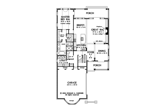 Floor Plan - Main Floor for Colonial House Plan #929-852 - 4 bed, 3.5 bath