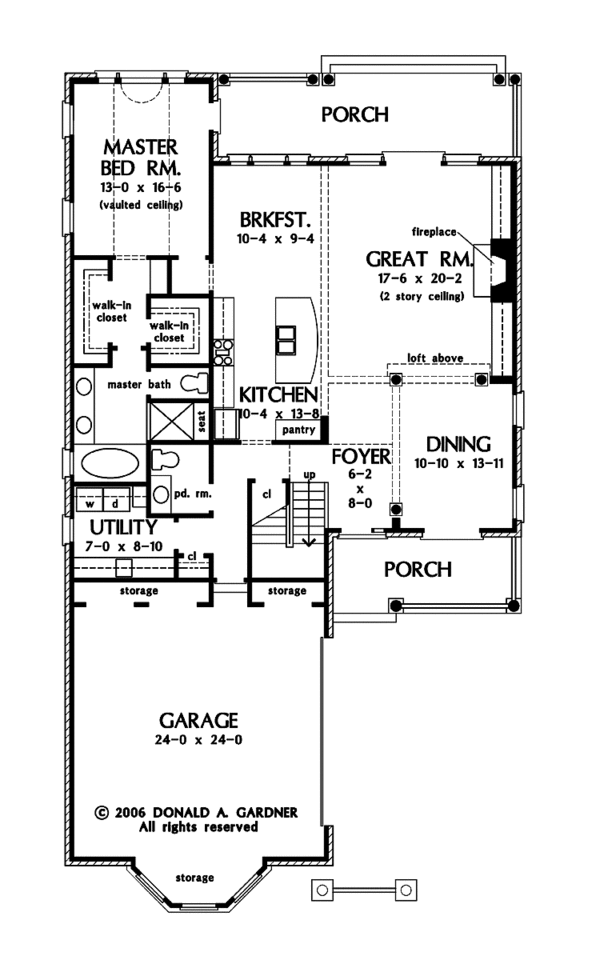 Home Plan - Colonial Floor Plan - Main Floor Plan #929-852