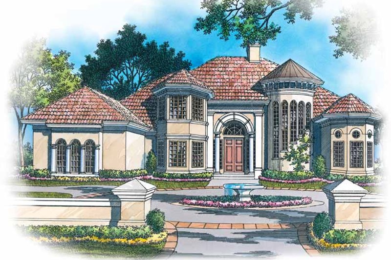 Home Plan - Mediterranean Exterior - Front Elevation Plan #930-119