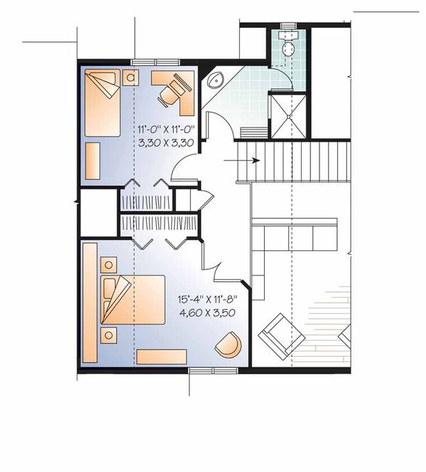 Home Plan - European Floor Plan - Upper Floor Plan #23-2511