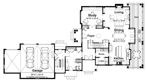 Dream House Plan - Craftsman Floor Plan - Main Floor Plan #928-59