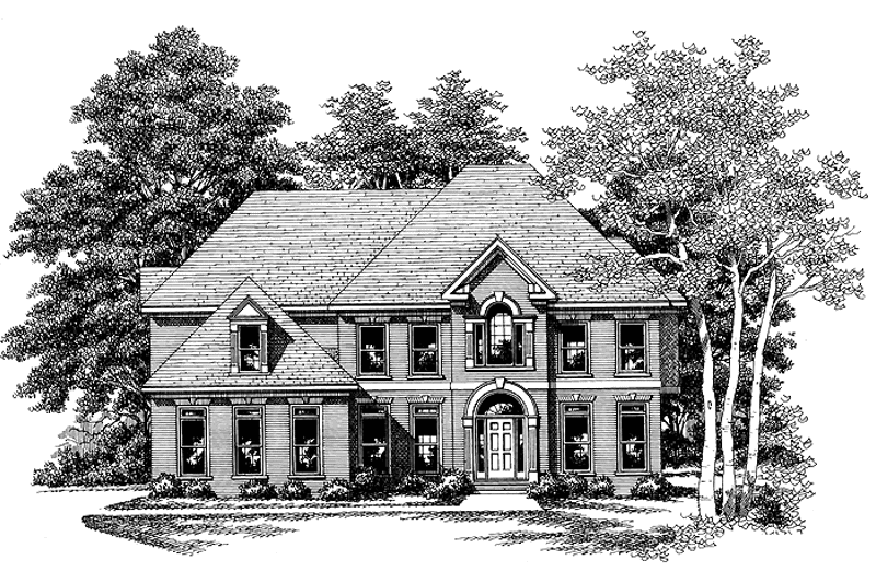 Home Plan - Exterior - Front Elevation 3 for Colonial House Plan #927-223 - 5 bed, 4 bath