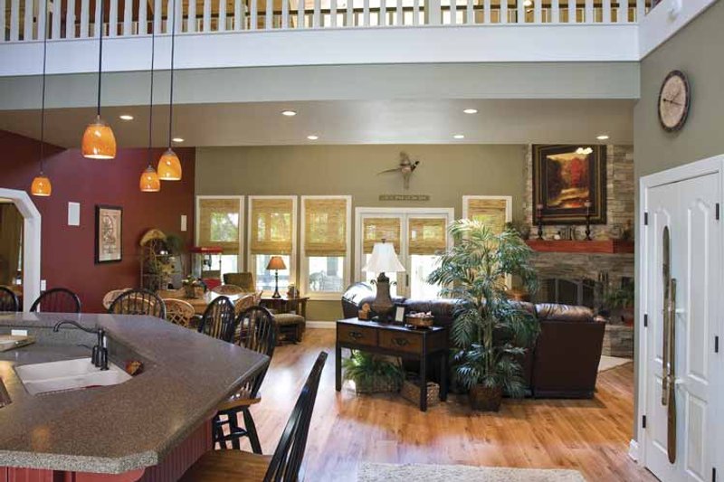 House Blueprint - Interior - Family Room for Country House Plan #17-3266 - 5 bed, 3 bath