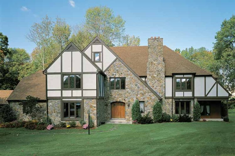 Home Plan - Exterior - Front Elevation 3 for Tudor House Plan #72-619 - 5 bed, 3.5 bath