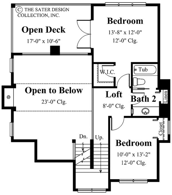 House Design - Mediterranean Floor Plan - Upper Floor Plan #930-155