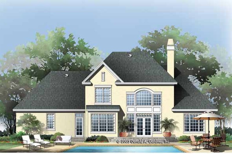 Architectural House Design - Exterior - Rear Elevation for Traditional House Plan #929-782 - 3 bed, 2.5 bath