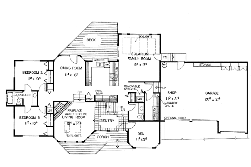 Home Plan - Floor Plan - Main Floor for Country House Plan #60-783 - 3 bed, 2.5 bath