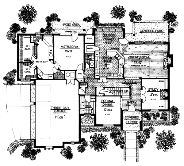 Architectural House Design - Craftsman Floor Plan - Main Floor Plan #310-1153