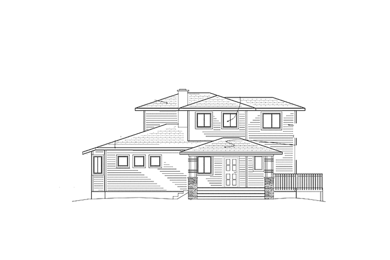 Architectural House Design - Exterior - Front Elevation 3 for Craftsman House Plan #939-9 - 3 bed, 2.5 bath