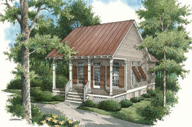 Dream House Plan - Cottage Exterior - Front Elevation Plan #45-334