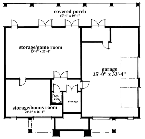Country Floor Plan - Lower Floor Plan #930-67
