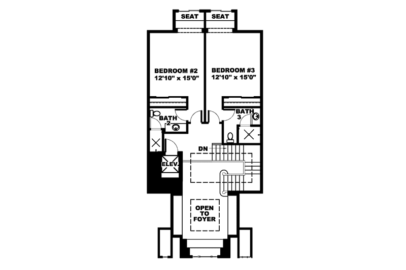 Home Plan - Floor Plan - Upper Floor for Southern House Plan #1017-57 - 3 bed, 4.5 bath