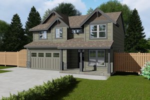 Craftsman Exterior - Front Elevation Plan #53-715