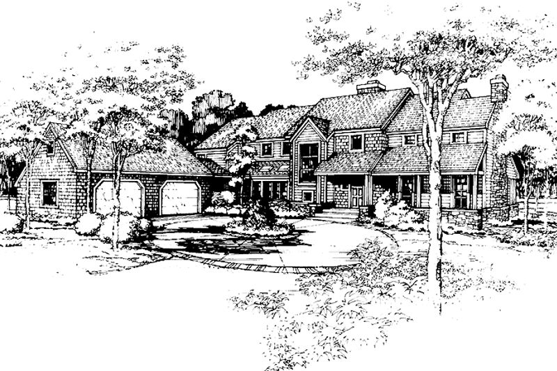Dream House Plan - Country Exterior - Front Elevation Plan #320-744